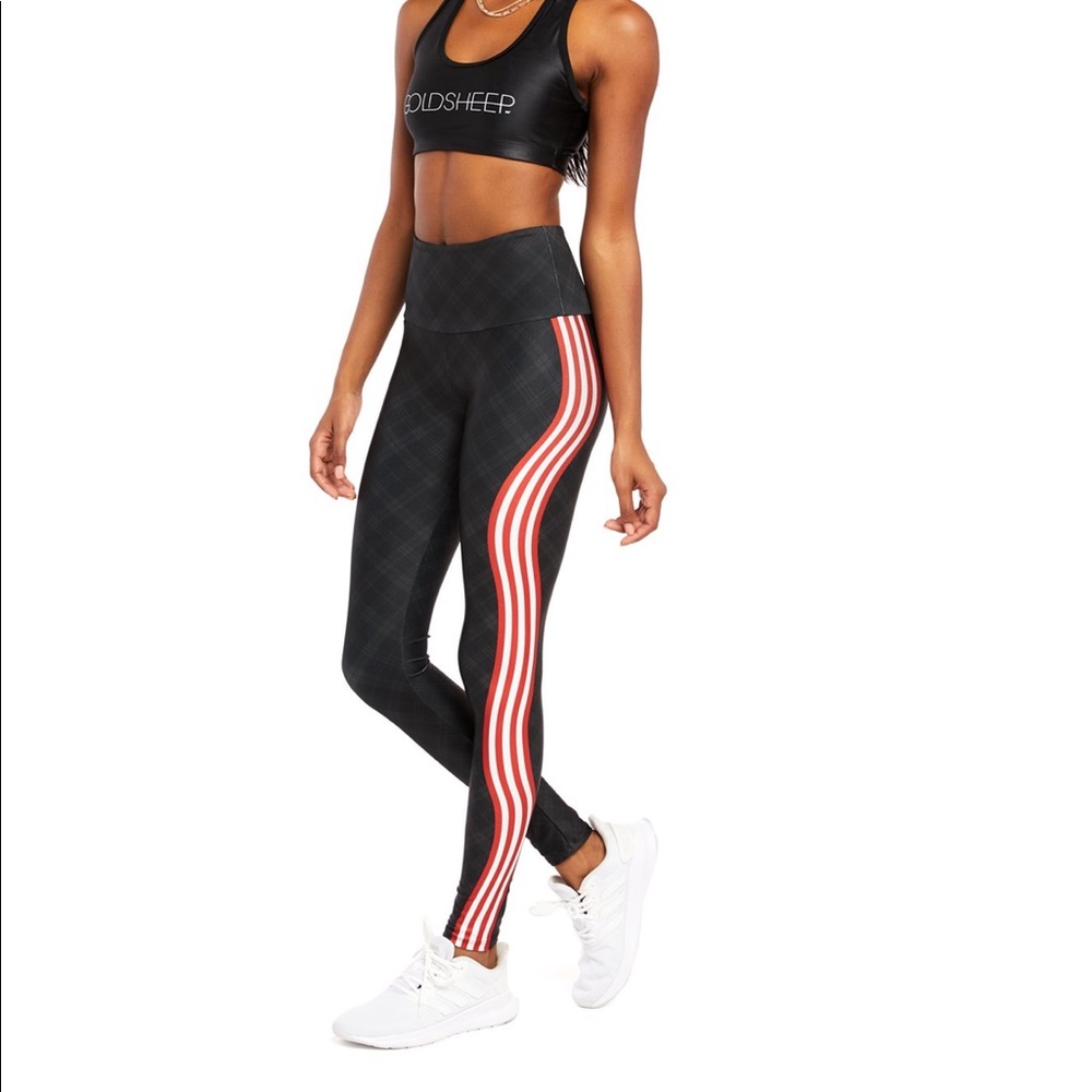 Goldsheep Candy Cane Wave Leggings